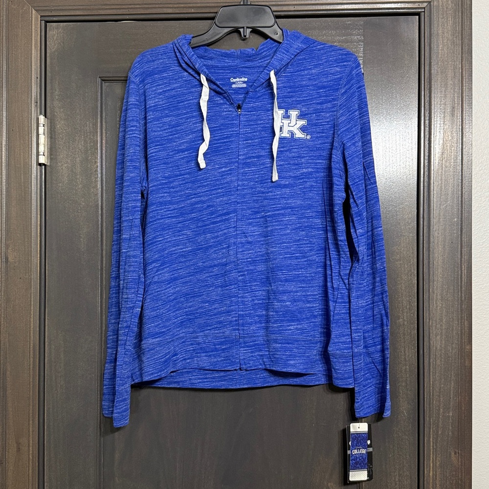 Captivating Univ of Kentucky Wildcats NWT Blue full zip Hoodie‎ M